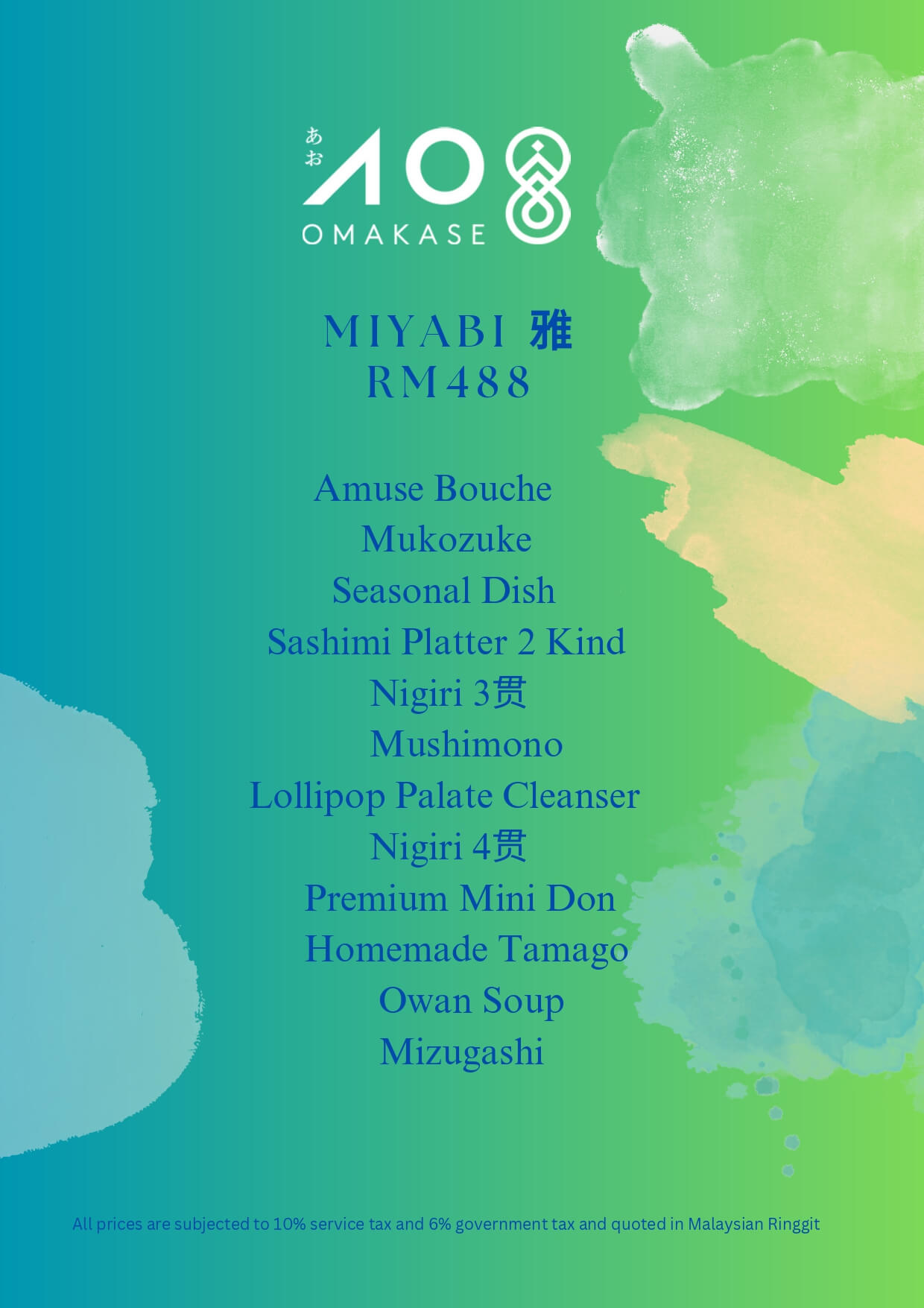 AO Omakase Menu TTDI | Kuala Lumpur (KL) | Selangor - Japanese Fusion ...