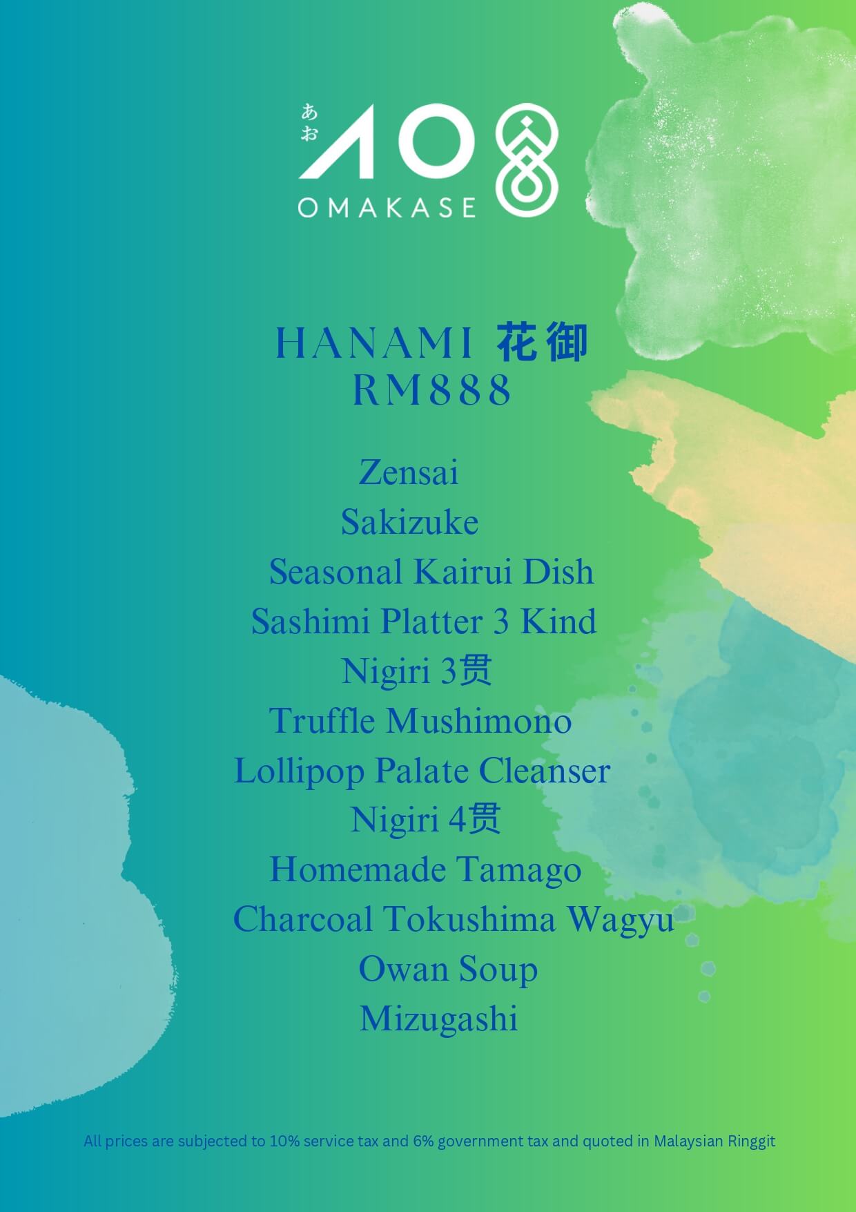 AO Omakase Menu TTDI | Kuala Lumpur (KL) | Selangor - Japanese Fusion ...